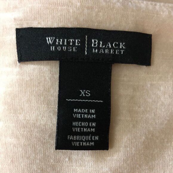 White House Black Market top XS asymmetrical textured lightweight raw edge hem - Picture 6 of 8